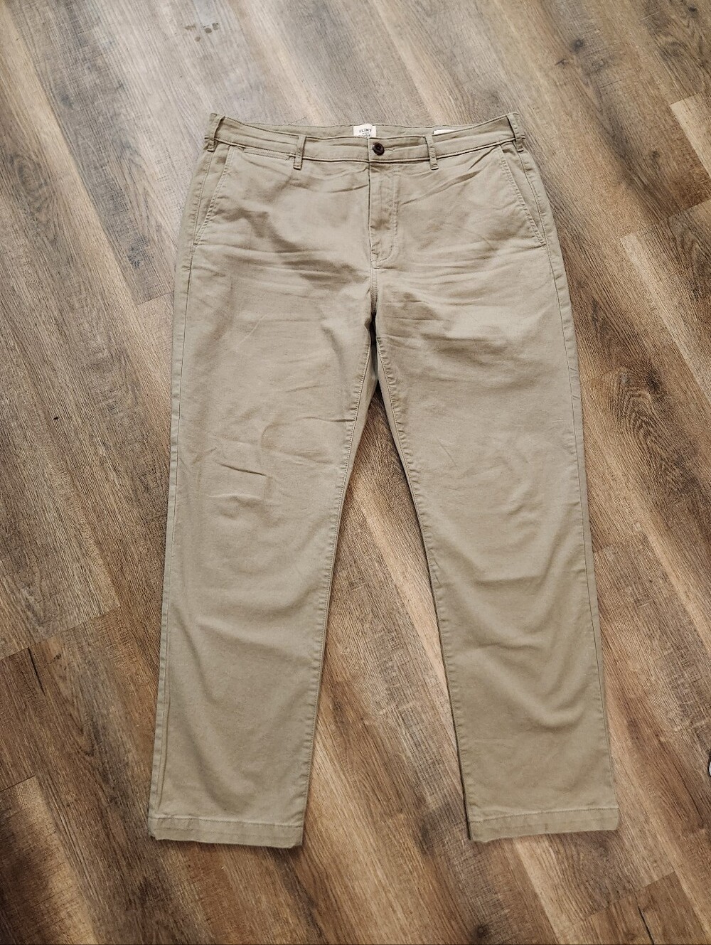 Flint and Tinder Straight Fit Chino Pants Men's 38x29* khaki cotton slash pocket
